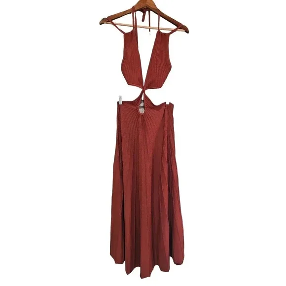 Cult Gaia Ottilia Knit Dress Clay Size L NWT - Picture 6 of 11